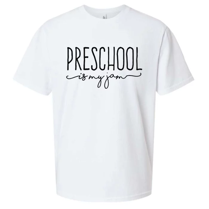 Back To School Preschool Is My Jam Pre-K Teachers Student Sueded Cloud Jersey T-Shirt