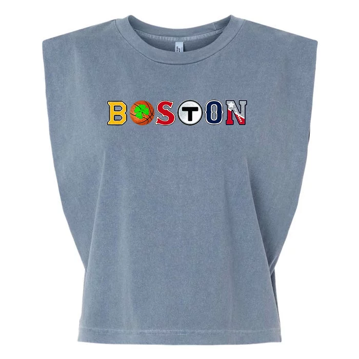 Bawston Townie Sports Fan Boston Mass New England Proud Garment-Dyed Women's Muscle Tee