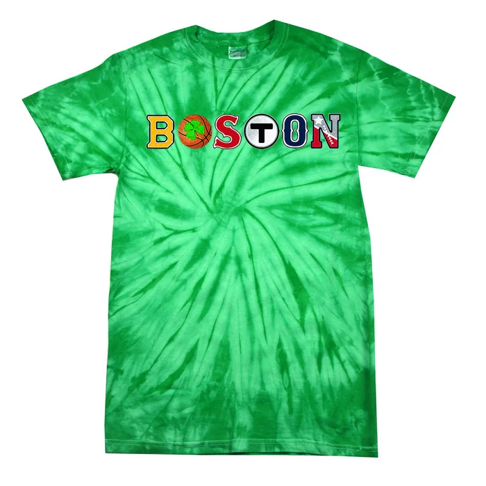 Bawston Townie Sports Fan Boston Mass New England Proud Tie-Dye T-Shirt