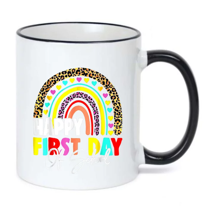 Back To School Funny Happy First Day Of School For Teachers Black Color Changing Mug