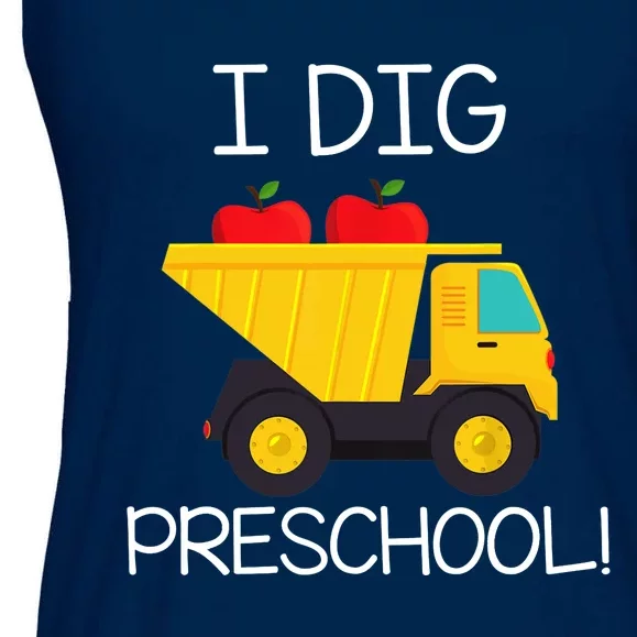 Back to School I Dig Preschool Dump Truck Boy Girl Ladies Essential Flowy Tank