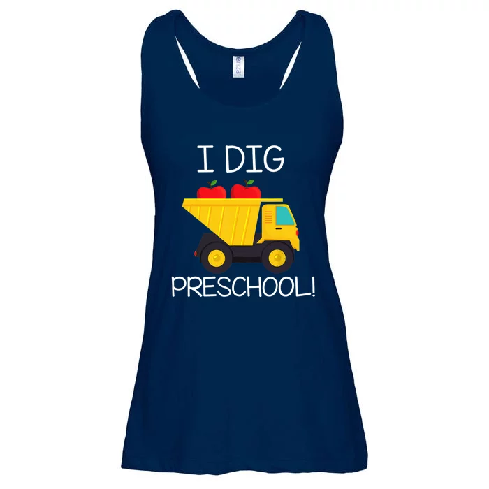 Back to School I Dig Preschool Dump Truck Boy Girl Ladies Essential Flowy Tank