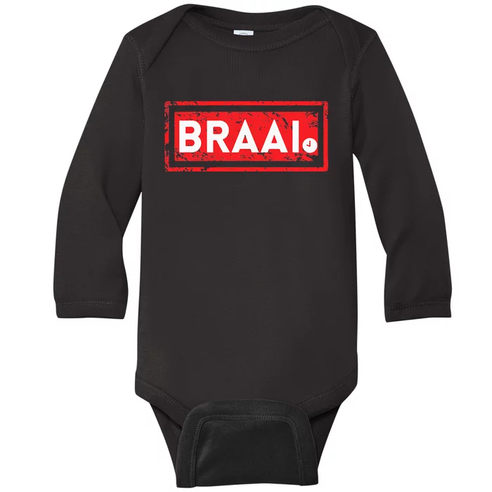 Braai Time South African Braai Baby Long Sleeve Bodysuit