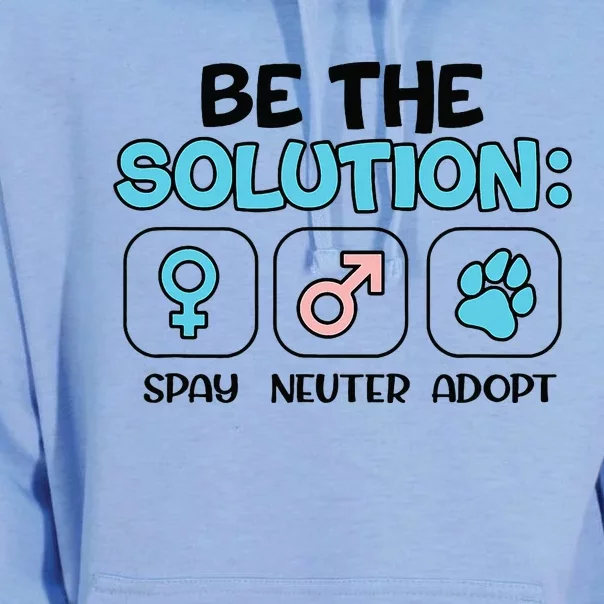 Be The Solution Spay Neuter Adopt Animal Lovers Unisex Surf Hoodie