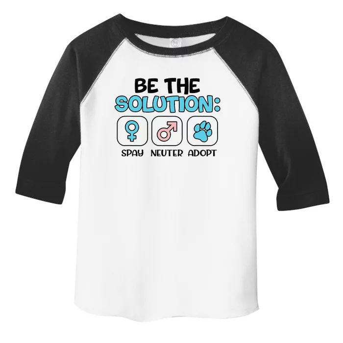 Be The Solution Spay Neuter Adopt Animal Lovers Toddler Fine Jersey T-Shirt