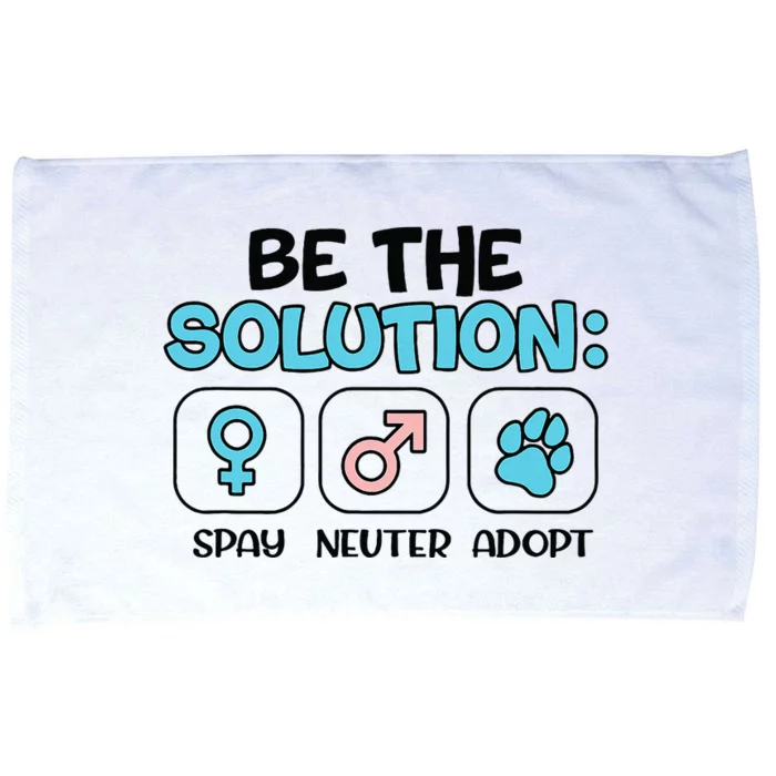 Be The Solution Spay Neuter Adopt Animal Lovers Microfiber Hand Towel