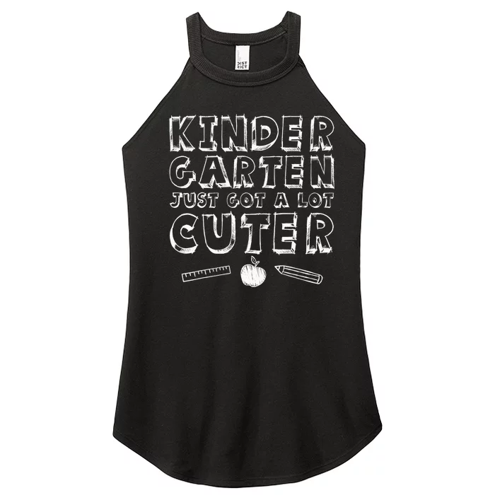 Back To School Gift Kindergarten Just Got A Lot Cuter Women’s Perfect Tri Rocker Tank