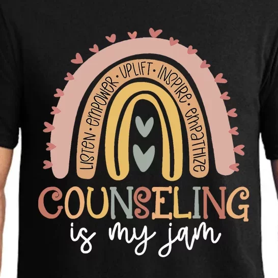 Back to School Counselor Counseling Is My Jam Rainbow Pajama Set