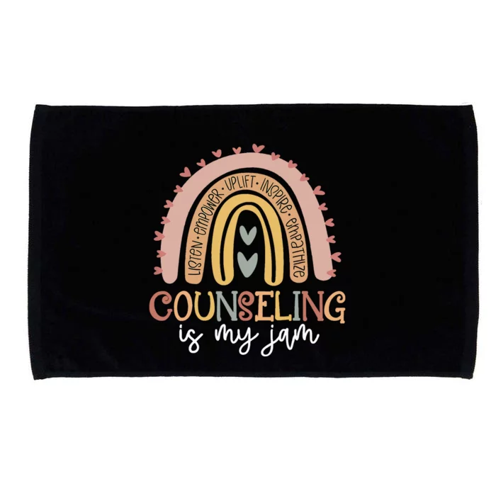 Back to School Counselor Counseling Is My Jam Rainbow Microfiber Hand Towel