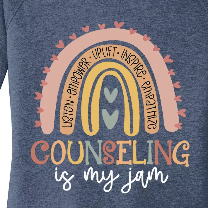 Back to School Counselor Counseling Is My Jam Rainbow Women's Perfect Tri Tunic Long Sleeve Shirt