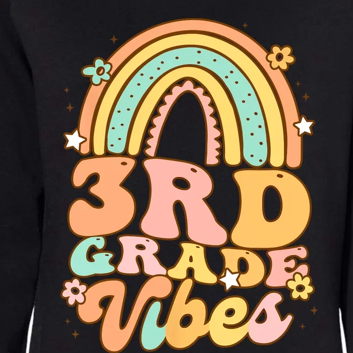 Back To School Third Grade Vibes Student Teacher rainbow Womens California Wash Sweatshirt