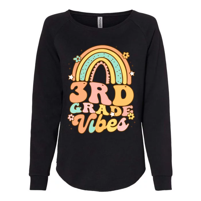 Back To School Third Grade Vibes Student Teacher rainbow Womens California Wash Sweatshirt