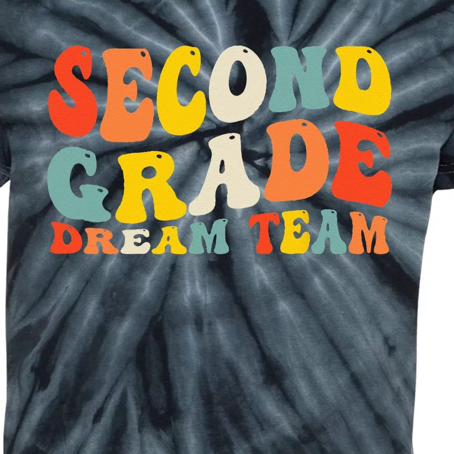 Back To School 2nd Grade Dream Team Teacher Second Grade Kids Tie-Dye T-Shirt