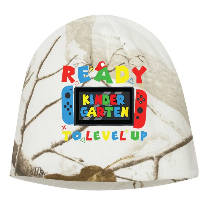 Back To School Kindergarten Ready To Level Up Gamer Kati - Camo Knit Beanie