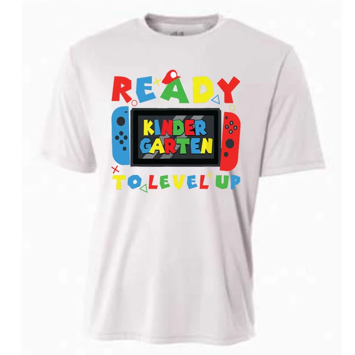 Back To School Kindergarten Ready To Level Up Gamer Cooling Performance Crew T-Shirt