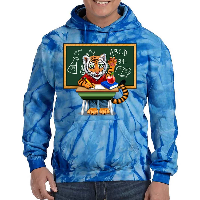 Back To School Tiger Tie Dye Hoodie