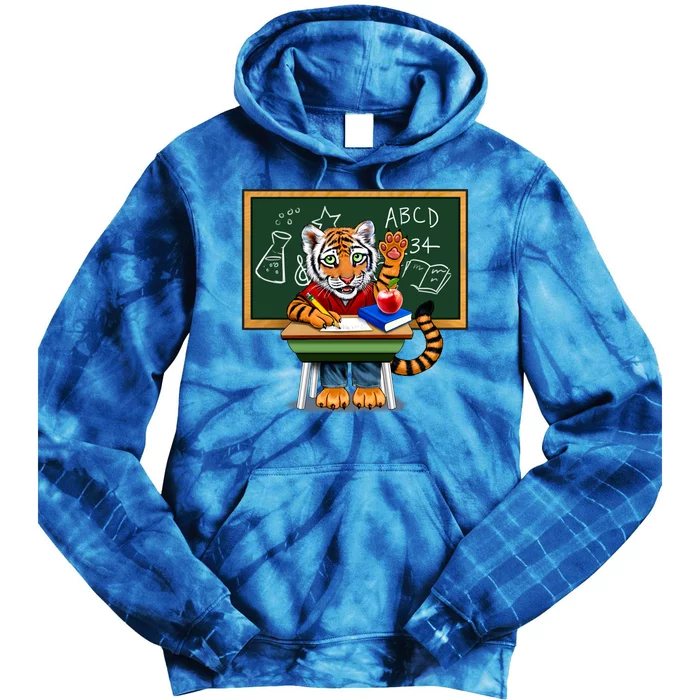 Back To School Tiger Tie Dye Hoodie