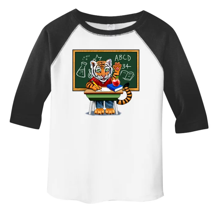 Back To School Tiger Toddler Fine Jersey T-Shirt