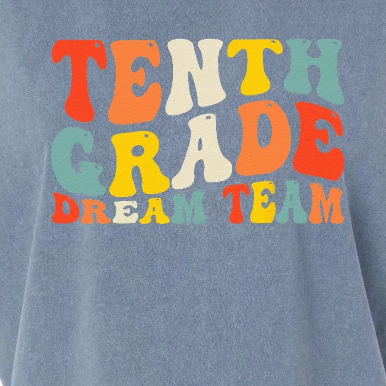 Back To School 10th Grade Dream Team Teacher Tenth Grade Garment-Dyed Women's Muscle Tee