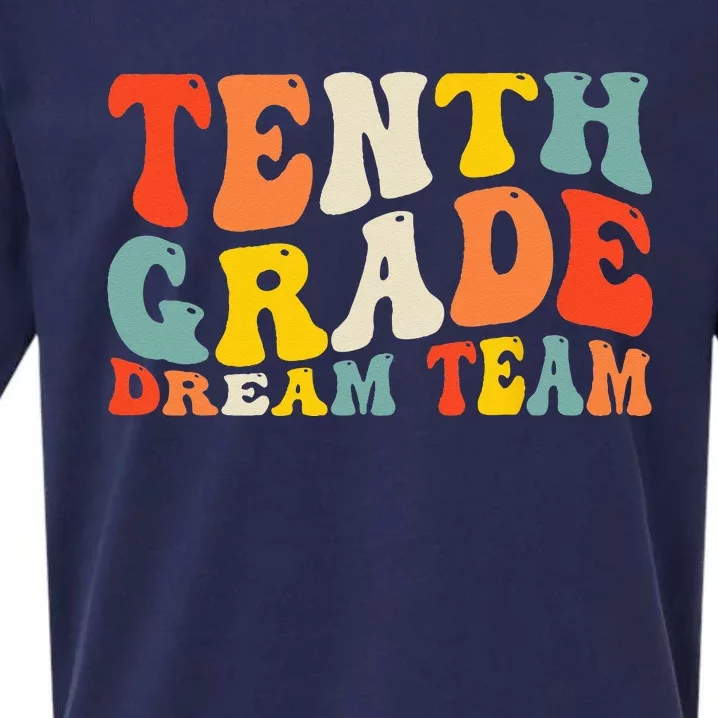 Back To School 10th Grade Dream Team Teacher Tenth Grade Sueded Cloud Jersey T-Shirt