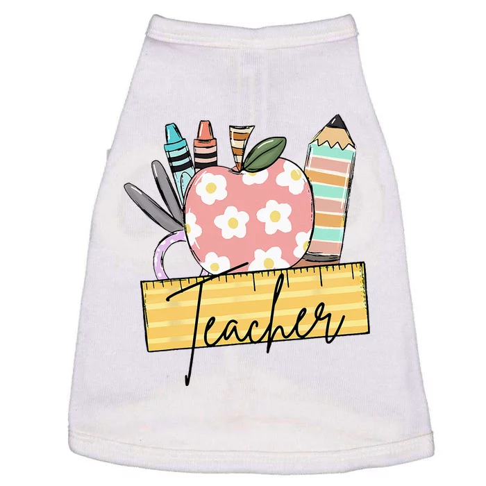 Back to School Retro Teacher Gifts Teacher Doggie Tank