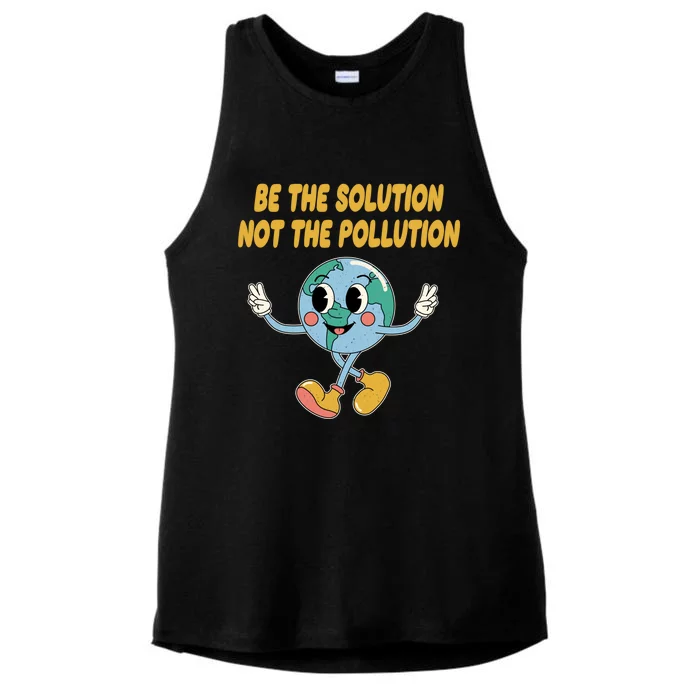 Be The Solution Not The Pollution Ecology Sustainable Gift Ladies Tri-Blend Wicking Tank