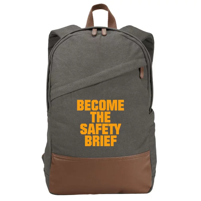 Become The Safety Brief Cotton Canvas Backpack