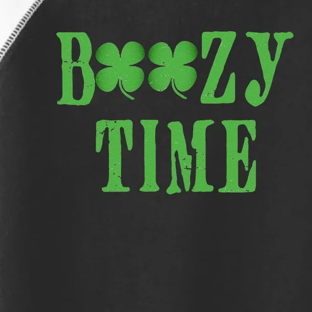 Boozy Time Saint Patrick's Day Clover Drinking Toddler Fine Jersey T-Shirt