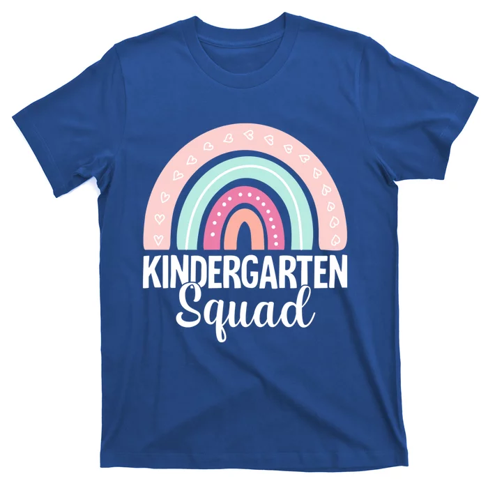 Back To School Rainbow Kindergarten Squad Teacher Gift T-Shirt