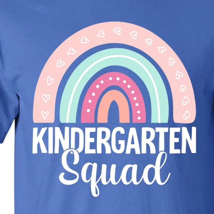 Back To School Rainbow Kindergarten Squad Teacher Gift Tall T-Shirt