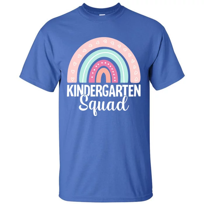 Back To School Rainbow Kindergarten Squad Teacher Gift Tall T-Shirt