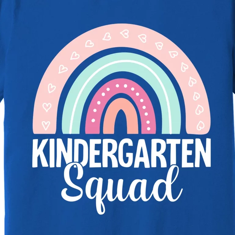 Back To School Rainbow Kindergarten Squad Teacher Gift Premium T-Shirt