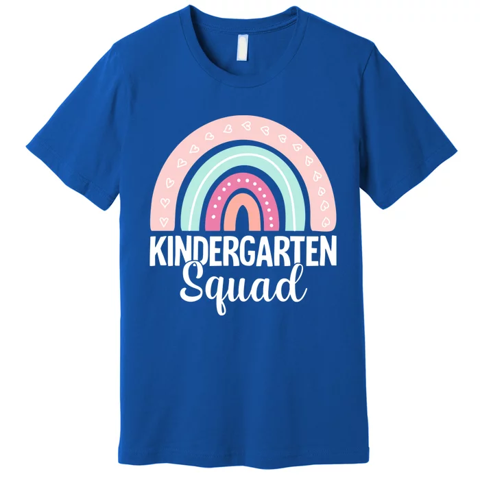 Back To School Rainbow Kindergarten Squad Teacher Gift Premium T-Shirt