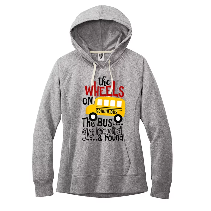 Back To School Funny The Wheels On The Bus Kids Boy Women's Fleece Hoodie