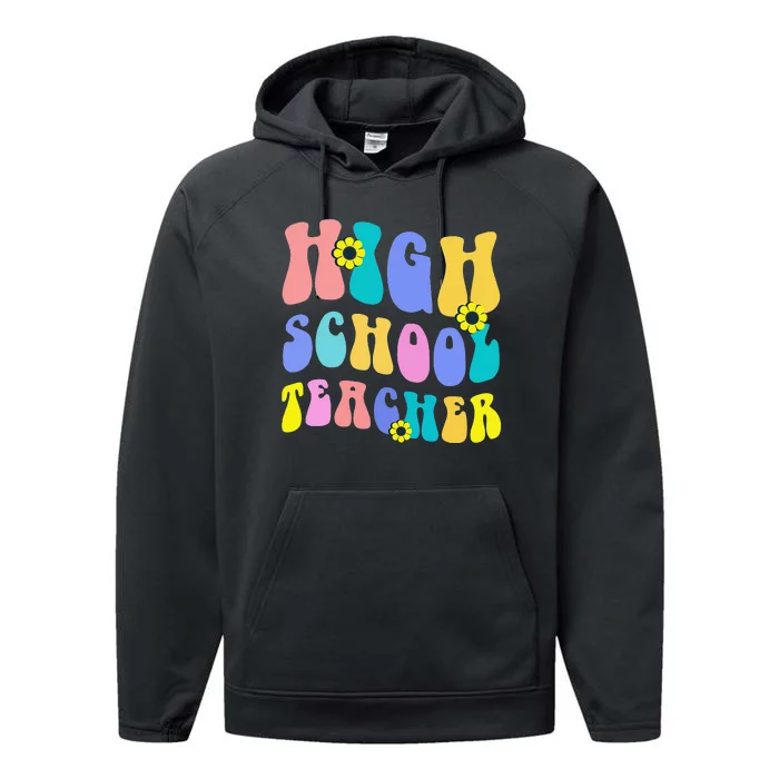 Back To School High School Teacher Colorful Motivational Performance Fleece Hoodie