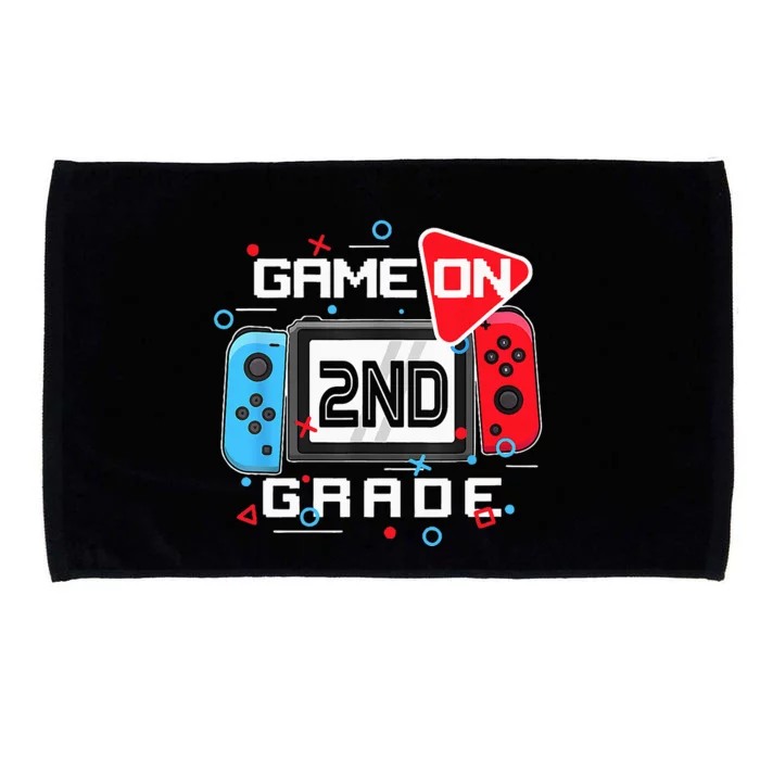 Back To School Game On 2nd Grade Funny Gamer Microfiber Hand Towel