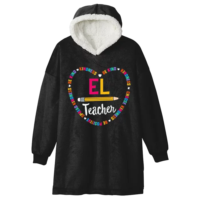 Back to School Tee EL Teacher English Learner Squad Hooded Wearable Blanket