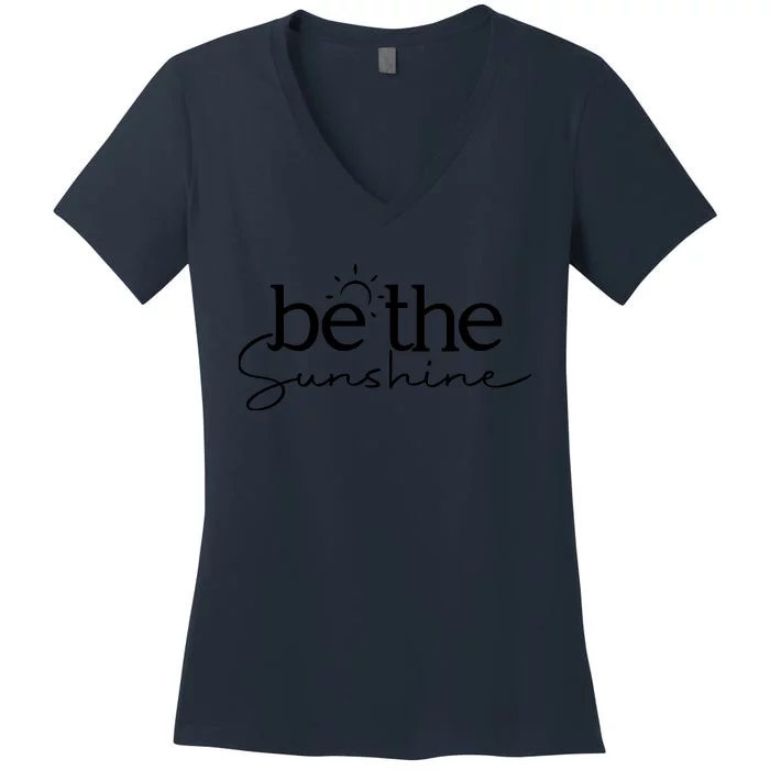 Be The Sunshine Retro Beach Vacation Summer Quote Wo Gift Women's V-Neck T-Shirt