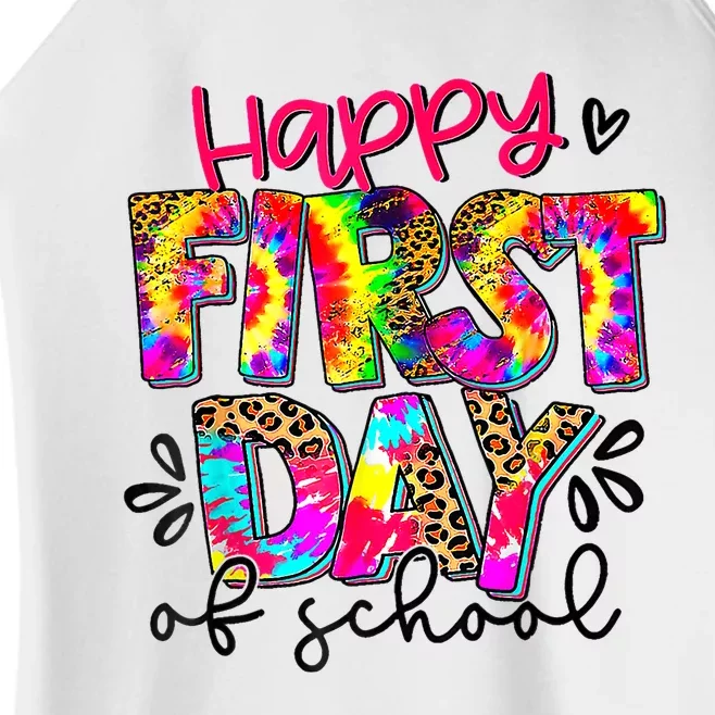 Back To School Teacher Student Happy First Day Of School Women’s Perfect Tri Rocker Tank