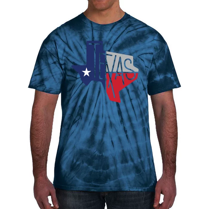 Beautiful Texas State Flag Star Silhouette Tie-Dye T-Shirt