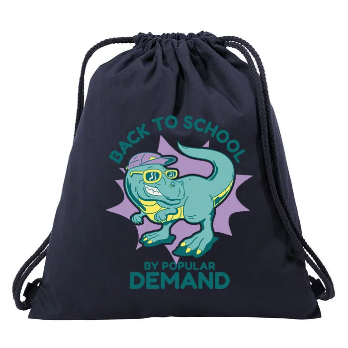 Back To School By Popular Ded Dinosaur Sunglasses Gift Drawstring Bag