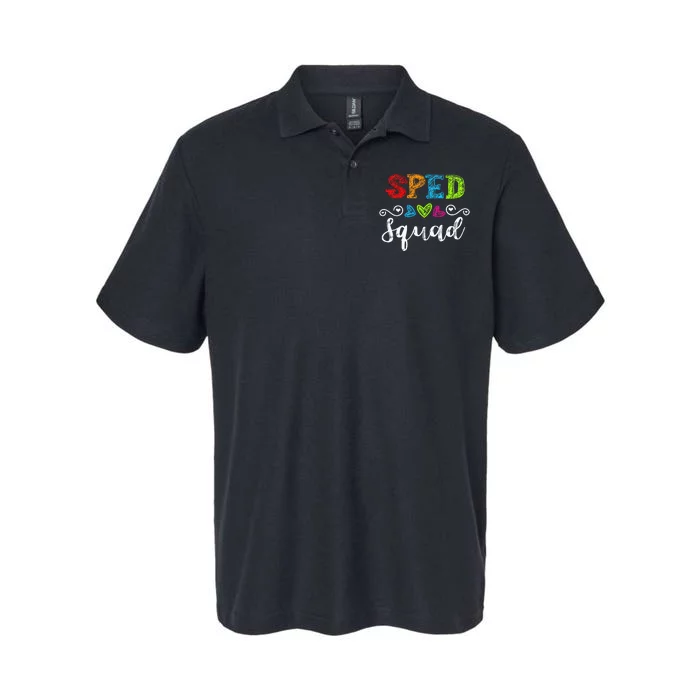 Back To School Team Gift For Special Ed Teacher Sped Squad Softstyle Adult Sport Polo