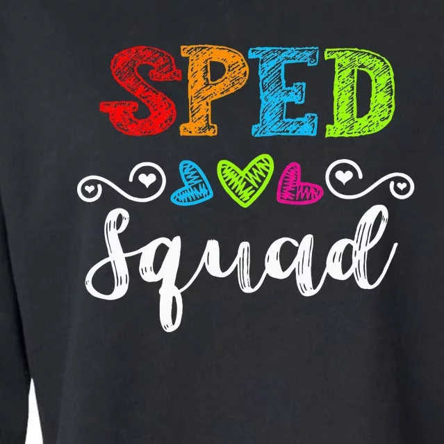 Back To School Team Gift For Special Ed Teacher Sped Squad Cropped Pullover Crew