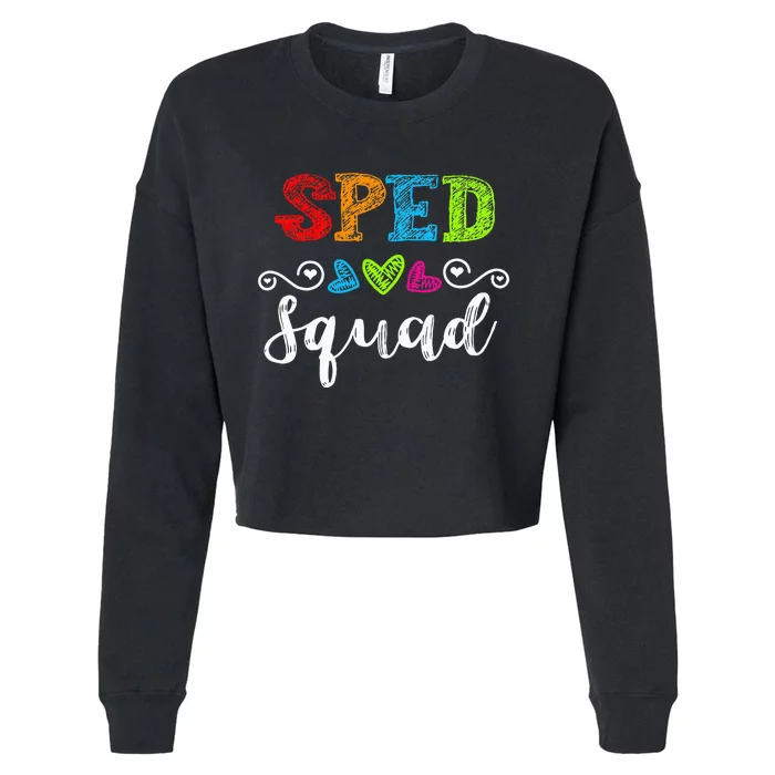 Back To School Team Gift For Special Ed Teacher Sped Squad Cropped Pullover Crew