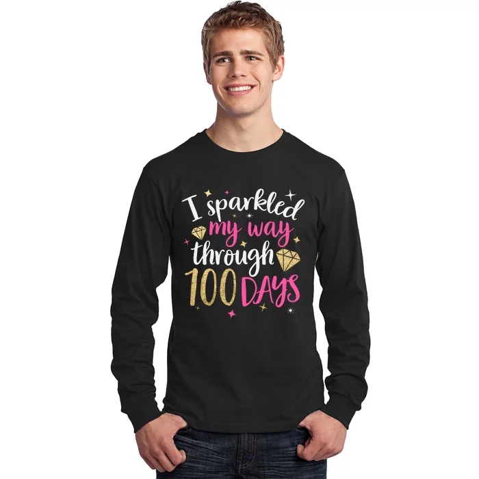 Back To School I Sparkled My Way Trough 100 Days Long Sleeve Shirt