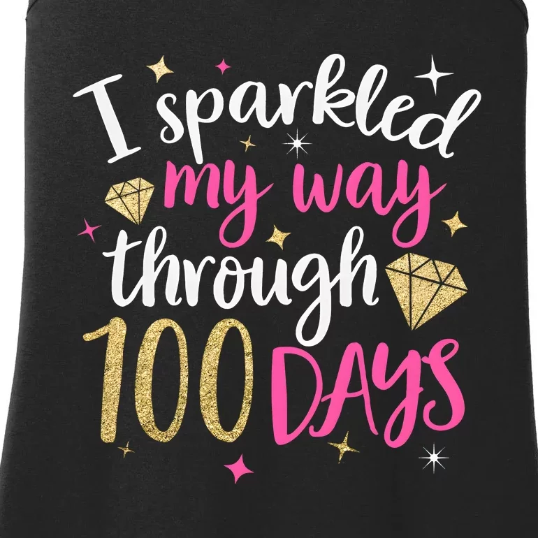 Back To School I Sparkled My Way Trough 100 Days Ladies Essential Tank