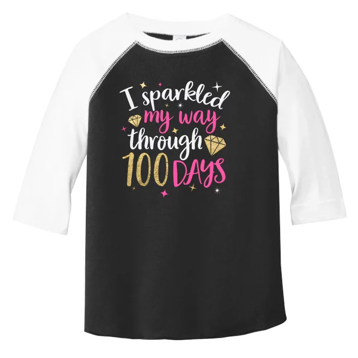 Back To School I Sparkled My Way Trough 100 Days Toddler Fine Jersey T-Shirt