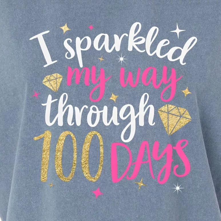 Back To School I Sparkled My Way Trough 100 Days Garment-Dyed Women's Muscle Tee