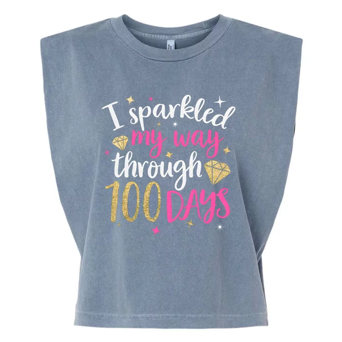 Back To School I Sparkled My Way Trough 100 Days Garment-Dyed Women's Muscle Tee