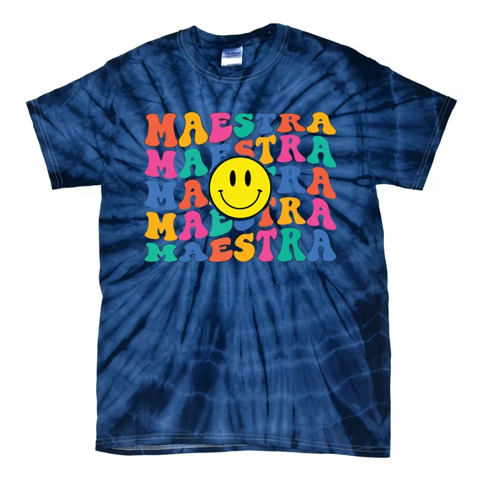 Back To School Maestra Cute Funny Spanish Teacher Tie-Dye T-Shirt